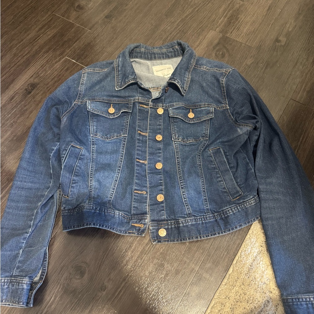 Celebrity Pink Blue Jean Jacket